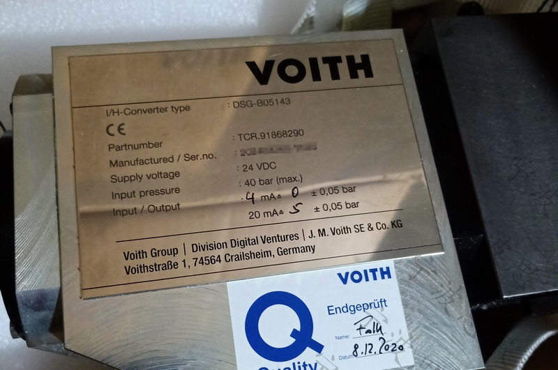 德國(guó)福伊特電液轉(zhuǎn)換器DSG-B05242